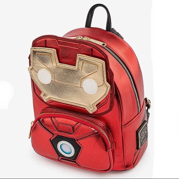 LOUNGEFLY FUNKO POP! MARVEL IRON MAN Light Up MINI BACKPACK! - Picture 4 of 8